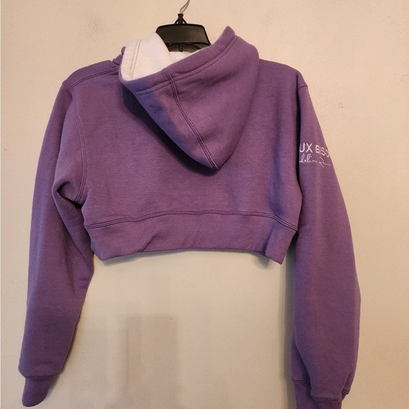 Doux bisou madeline Renee purple cropped hoodie size xs - Picture 3 of 3
